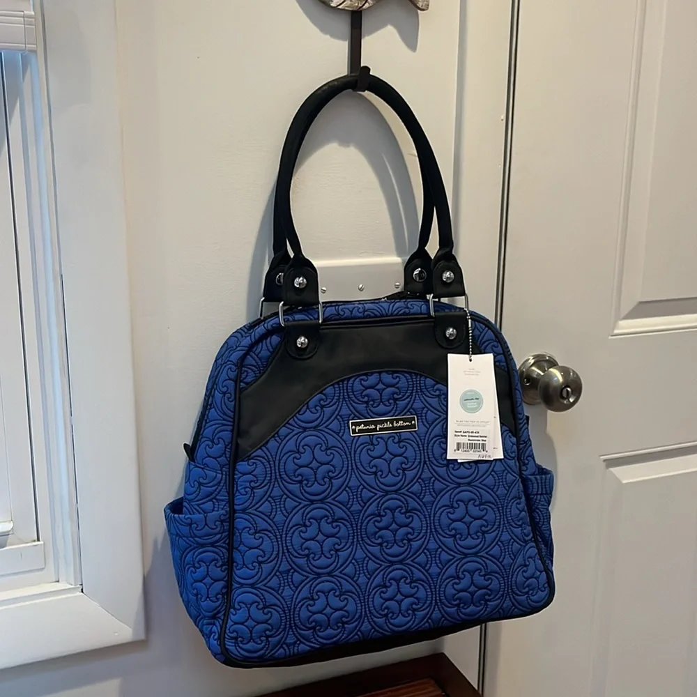 Petunia Pickle Bottom Westminster Stop Embossed Satchel Diaper Bag,NWT